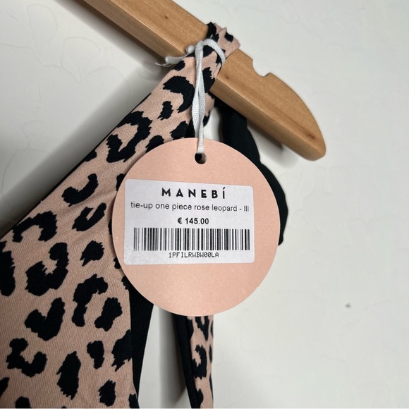 NWT MANEBI Tie-up One Piece Leopard Reversible Swimsuit - Picture 3 of 12